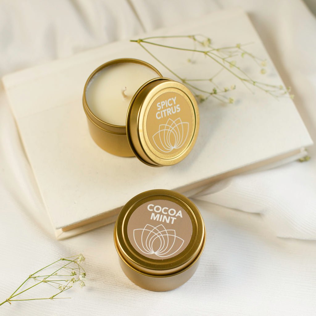 Spicy Citrus + Cocoa Mint Massage Candle 2 oz Duo - Good Clean Love