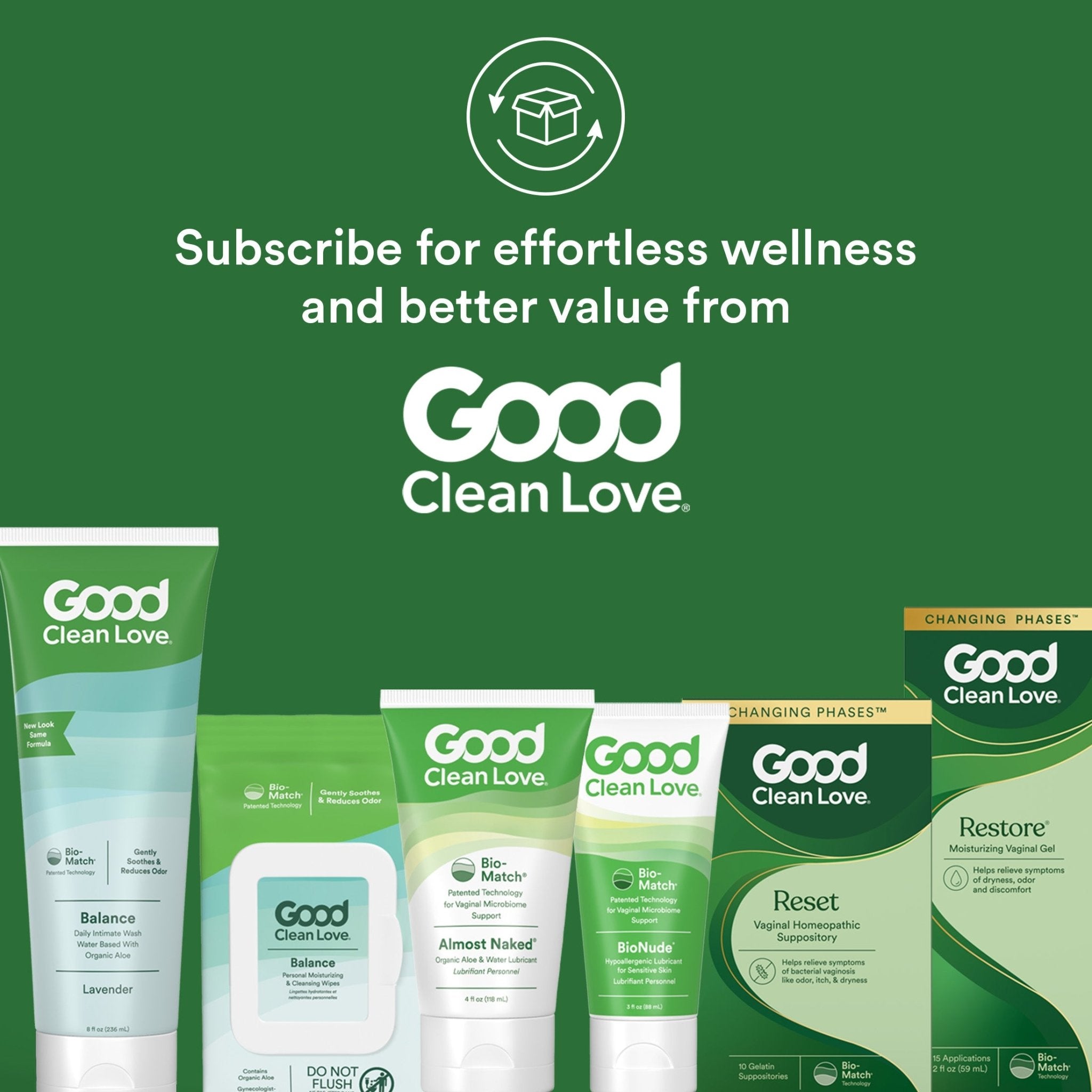 Reset Homeopathic Vaginal Suppository - Good Clean Love