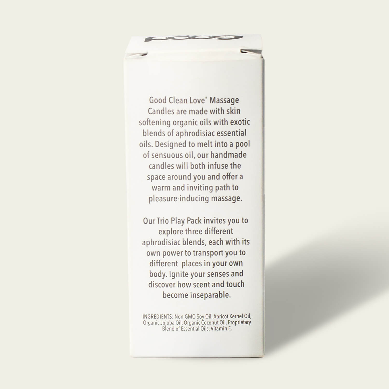 Trio Play Pack Massage Candle 2 oz - Good Clean Love