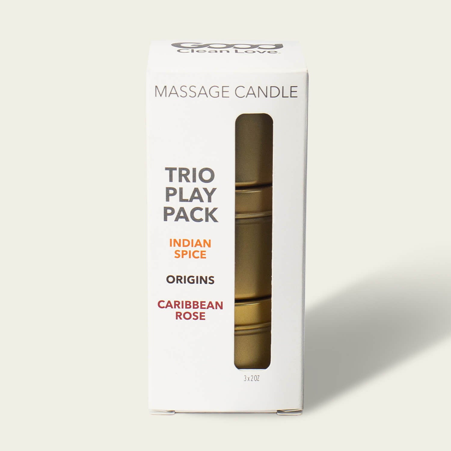 Trio Play Pack Massage Candle 2 oz - Good Clean Love