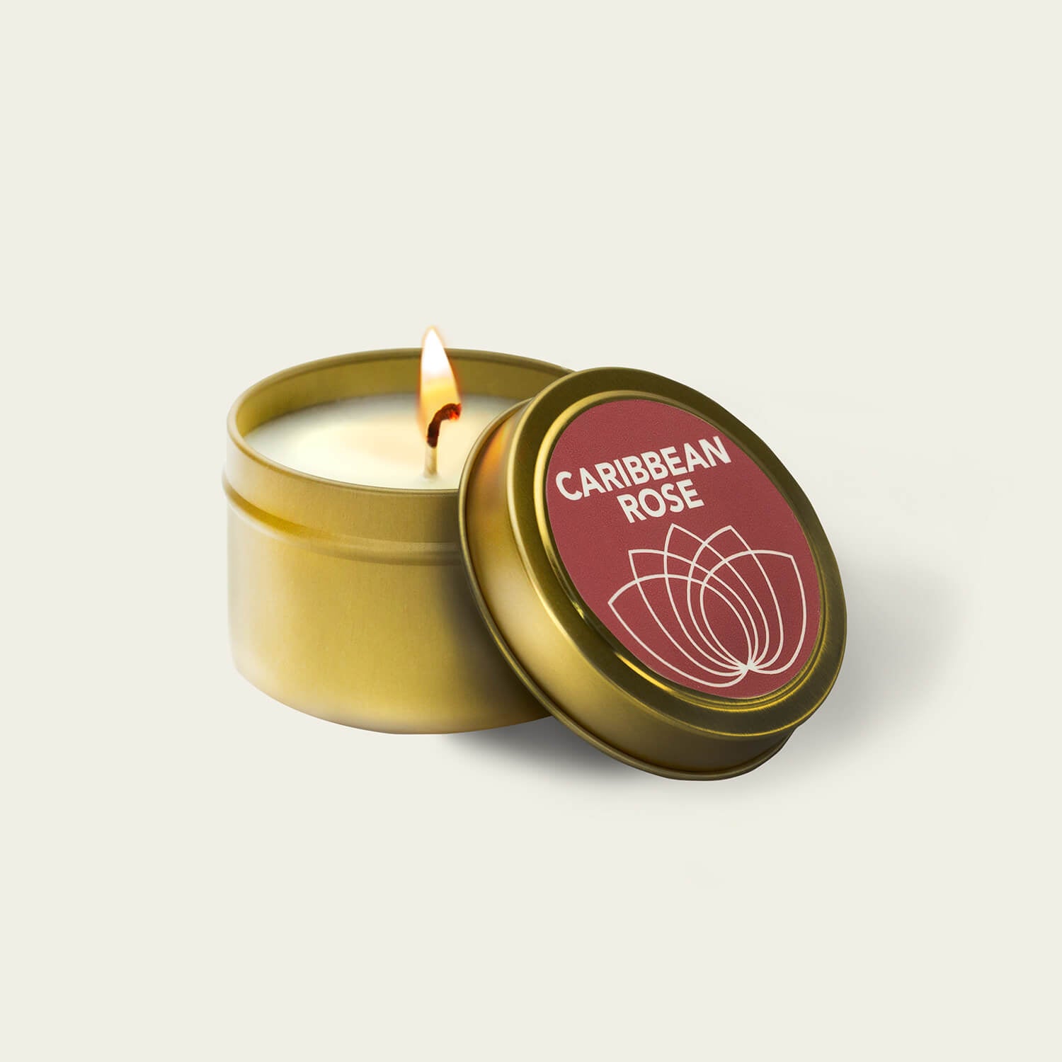 Massage Wax Candle: Caribbean Rose 4 oz