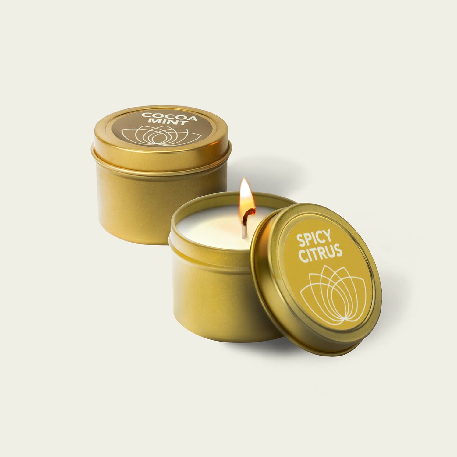 Spicy Citrus + Cocoa Mint Massage Candle 2 oz Duo